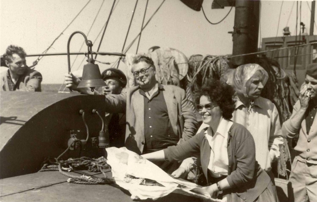 20. gadsimta 60. gadi Latvijā. Centrā - Valentīna Freimane, Kārlis Sebris un Edgars Zīle