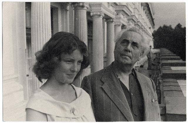 Vija Artmane un Eduards Smiļģis. Foto: Latvijas Akadēmiskā bibliotēka / acadlib.lv